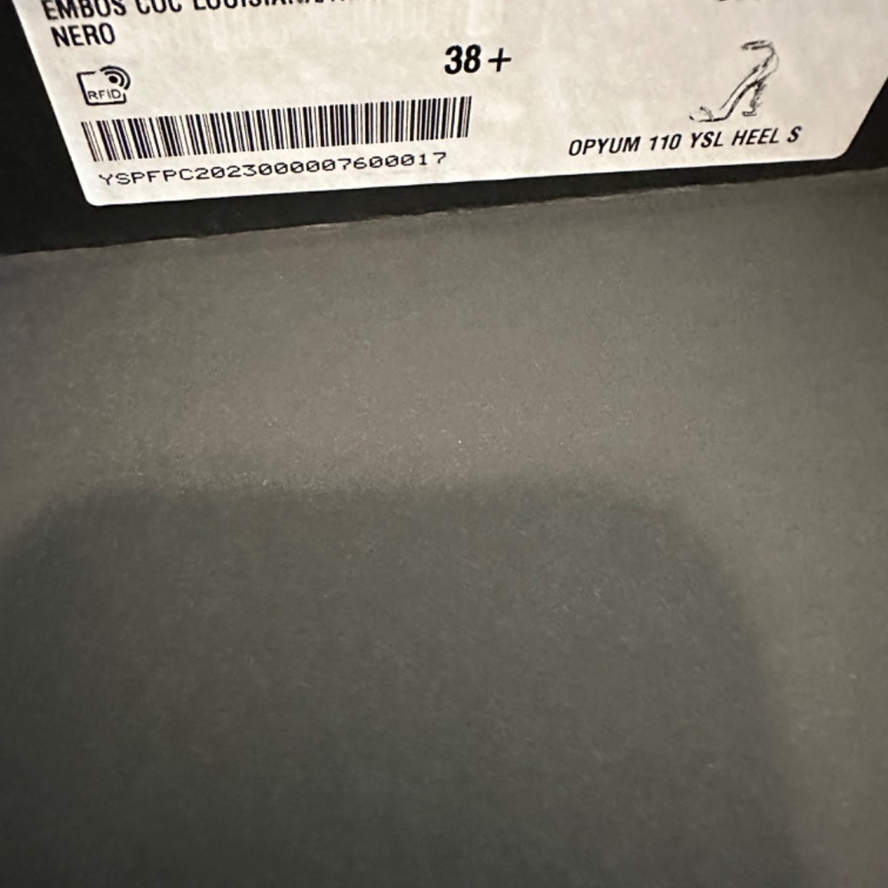 YSL OPYUM SANDALS IN CROCODILE-EMBOSSED LEATHER BLACK - Picture 8 of 10